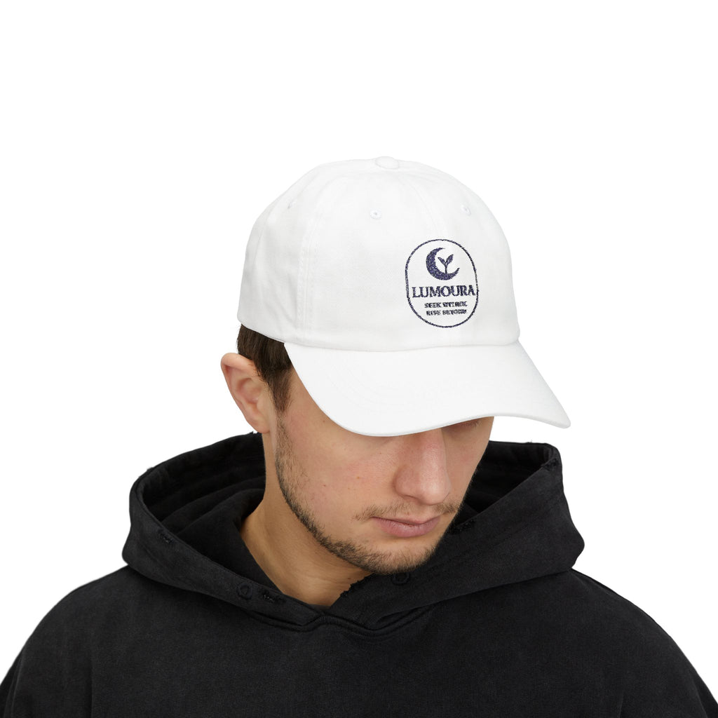 Lumoura "Seek within, Rise Beyond" Classic White Cap