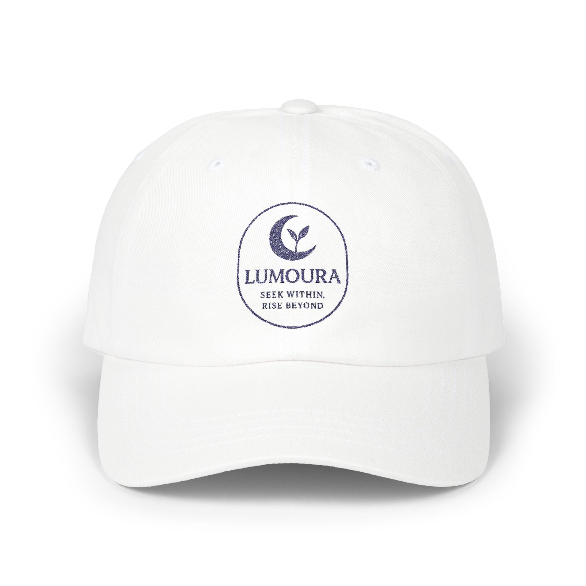 Lumoura "Seek within, Rise Beyond" Classic White Cap